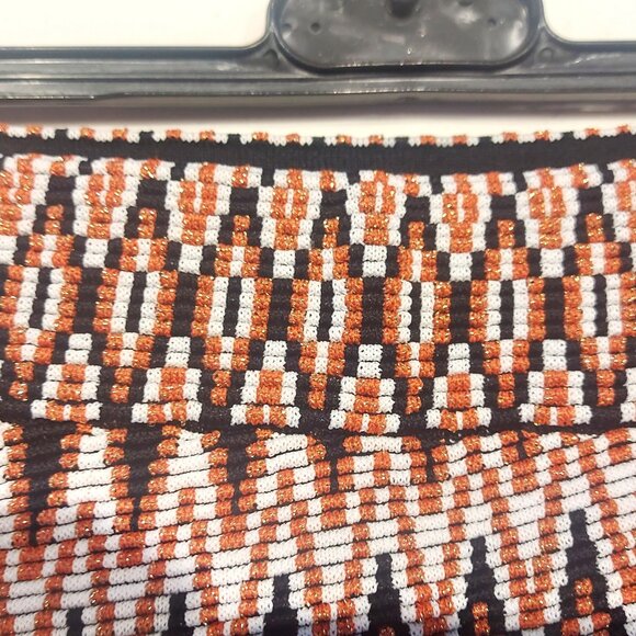 Valentino Spa Collection, Pull-On, Black, White, & Copper Mini Skirt - Size XS - Picture 5 of 7